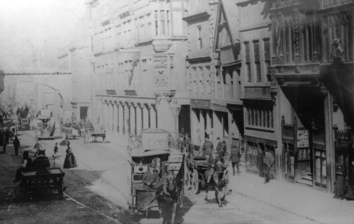 The Grosvenor Hotel in Chester pictured around 1885
